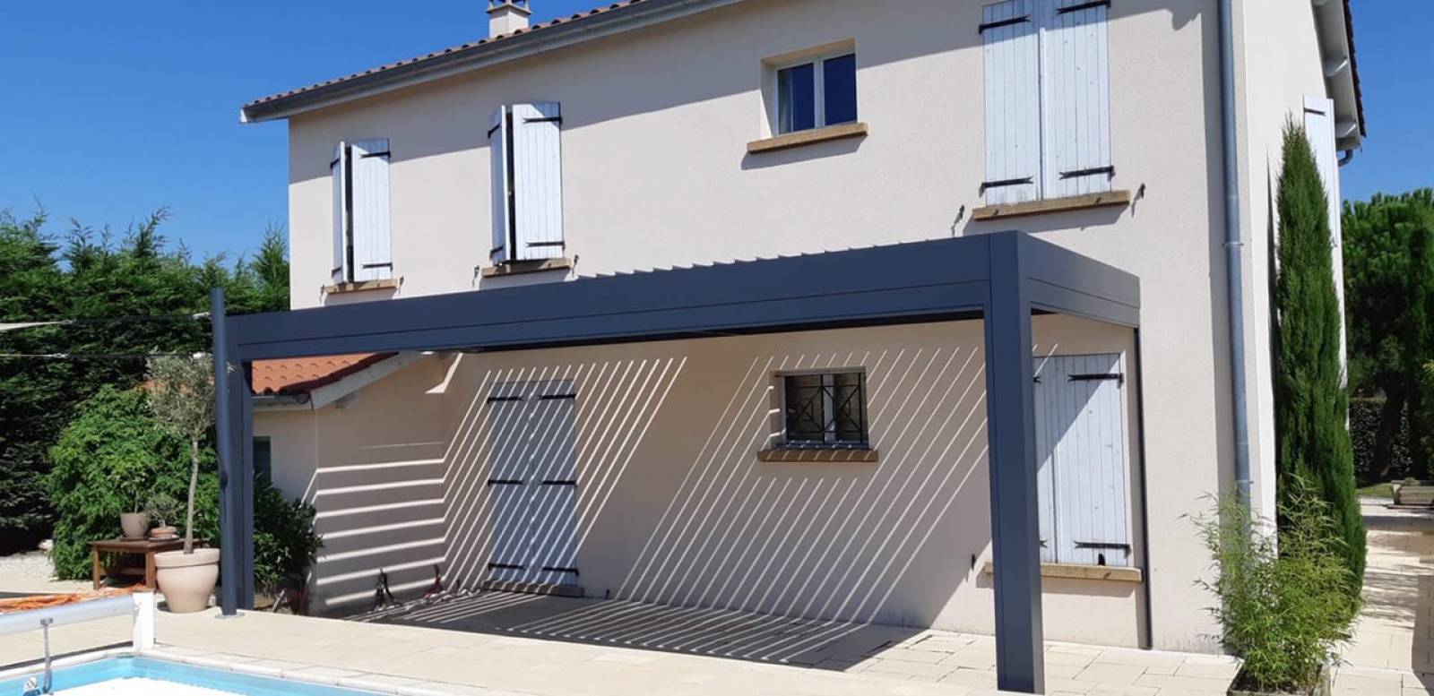 pergola ouverte à Villefranche - ventilation naturelle
