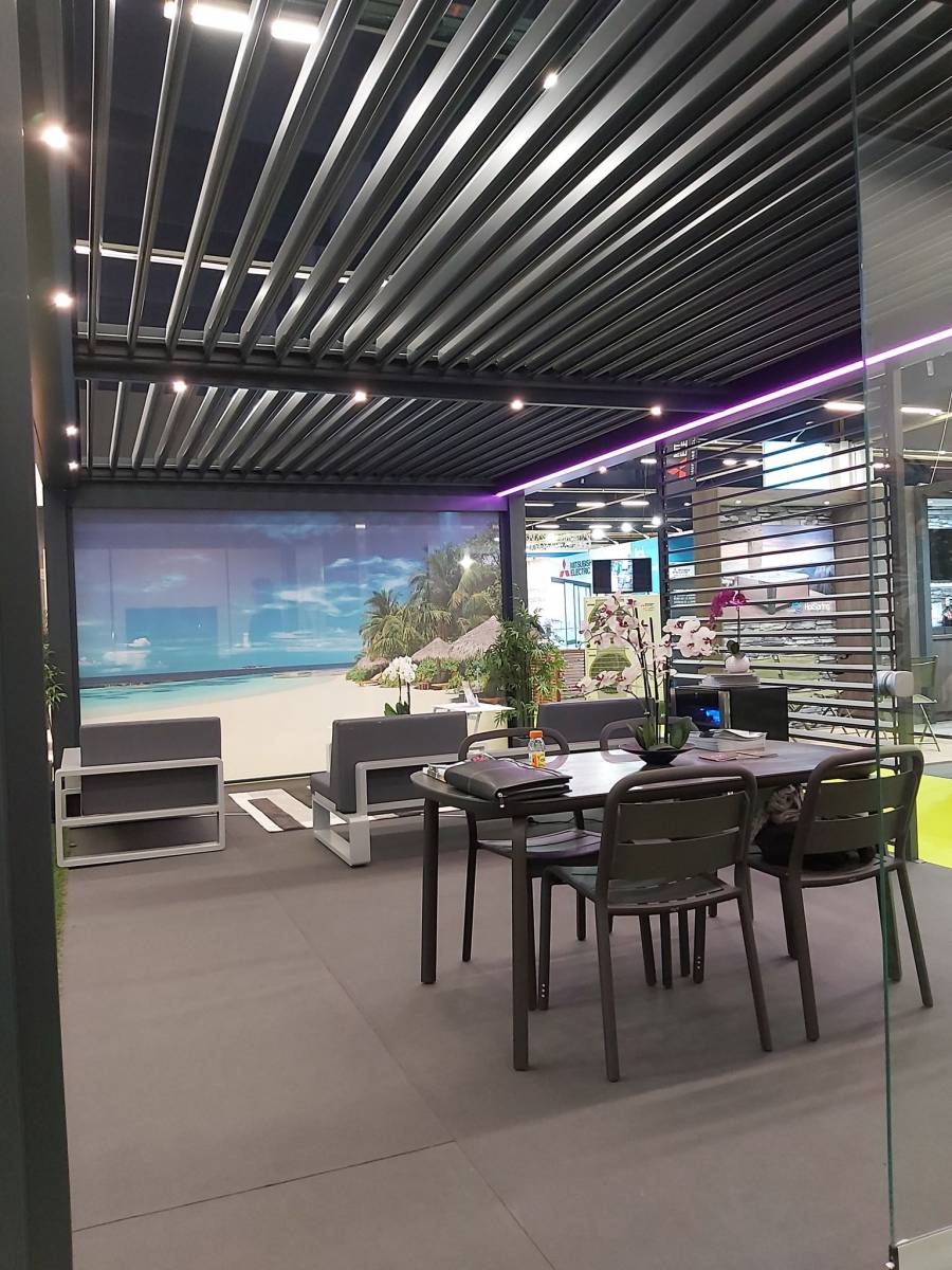 STORE LATERAL ZIP IMPRIME  Fermeture latérale personnalisé pour pergola bioclimatique