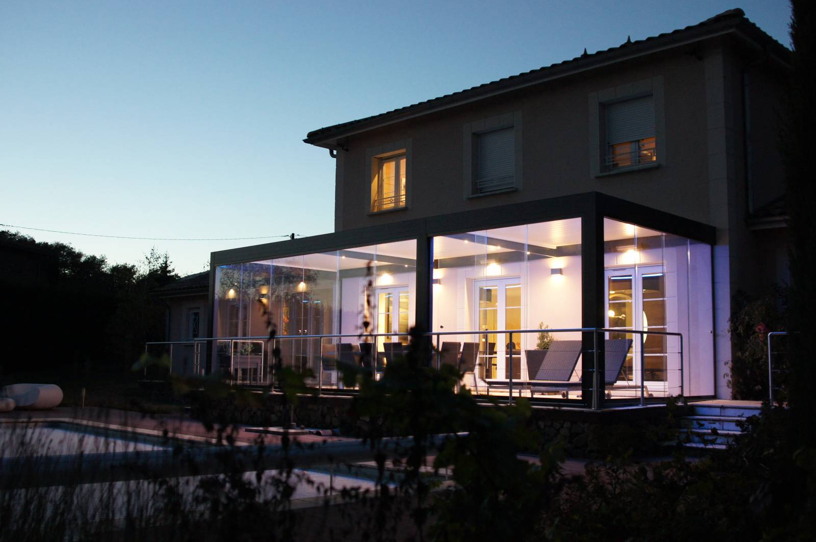 pergola bioclimatique jardin d'hiver