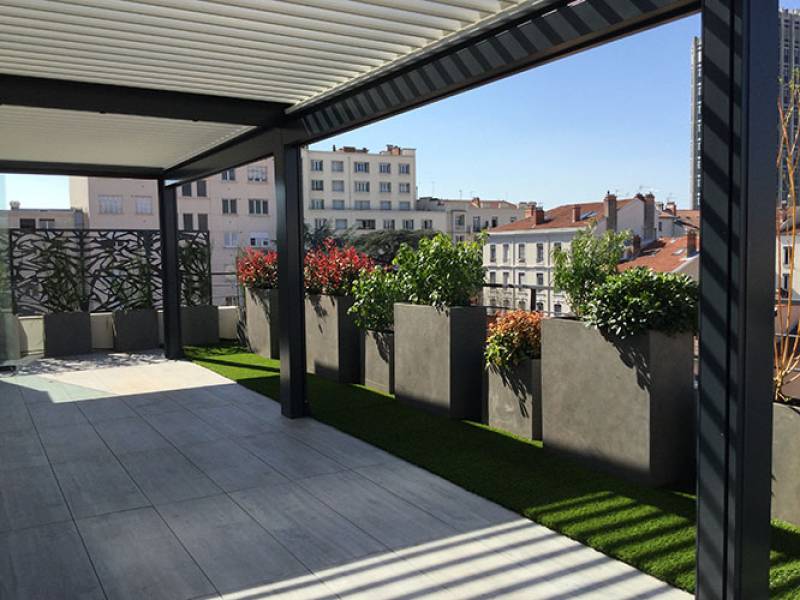 Pergola sur toit terrasse