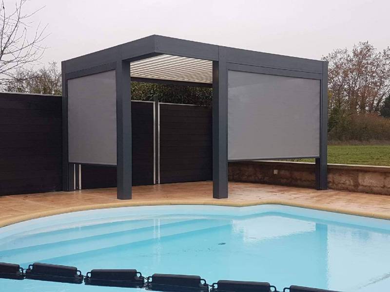 Pergola bioclimatique en îlot